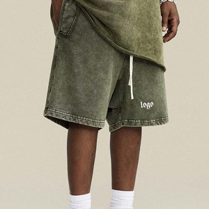 Short d'été pour hommes Logo personnalisé Baggy Acid Washed French Terry Vintage Wash Short de jogging en coton personnalisé pour hommes de toutes tailles - Product Image 6