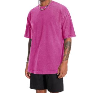 Camiseta Negra Vintage Extra Grande con Lavado Ácido para Hombre, 230 g/m², Algodón Pesado, Holgada, para Verano, Venta al Por Mayor - Product Image 3