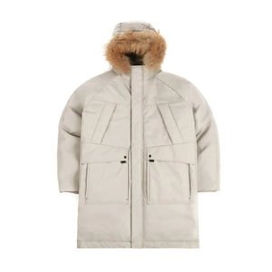 Haute qualité fourrure à capuche vers le bas Parka Style hommes grande taille doudoune extérieur hiver longues doudounes - Product Image 1