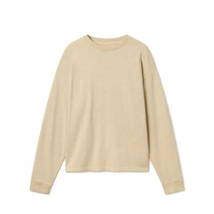 Vêtements de rue Logo personnalisé T-shirt pour hommes Qualité supérieure Coton Polyester Manches longues T-shirt pour hommes Idéal pour toutes les saisons - Product Image 1