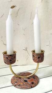 Points colorés article de fantaisie bâtons de bougie Vintage laiton bruni bougeoirs modernes chandelier en métal minimaliste décor à la maison - Product Image 4