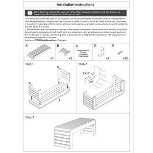 Panca in Legno Massello Fatta a Mano, Stile Vintage per Patio o Giardino, 48'L*18'H*18'L, Completamente Verniciata Esternamente - Product Image 4