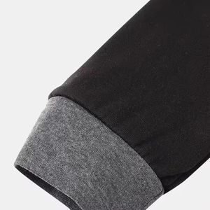 Haute qualité prix de gros à manches longues solide hiver décontracté polaire poche sweat à capuche pour hommes - Product Image 4