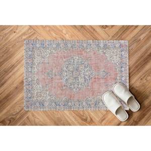 Tapis imprimé floral : design marocain moderne, accent rouge luxueux pour salle de bain, tapis doux non tissé - Product Image 5