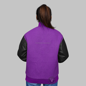 Patch personnalisé Letterman Varsity vestes corps en laine manches en cuir véritable hommes femmes enfants Varsity vestes - Product Image 3