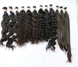 Extensiones de cabello indio más vendidas 100% Extensiones de cabello humano liso y rizado virgen natural - Product Image 1