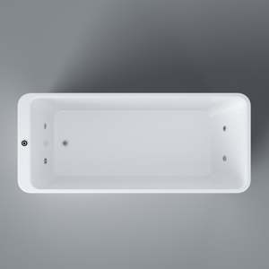 Baignoire autoportante rectangulaire Ambohr en fibre de verre flexible pour trempage - Product Image 4