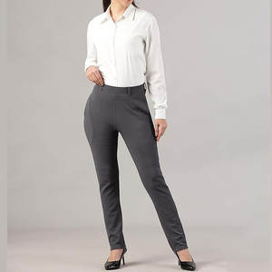 Oem Services Women Streetwear Slim Fit <b>Ladies</b> <b>Trousers</b> High Quality Casual High Waist Solid Color Women <b>Trouser</b> - Product Image 5