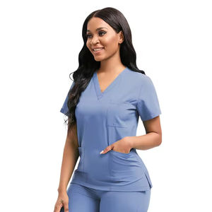 Tenues chirurgicales en rayonne respirante avec logo personnalisé, uniformes médicaux imprimés tendance pour médecins et infirmières, tissés - Product Image 1
