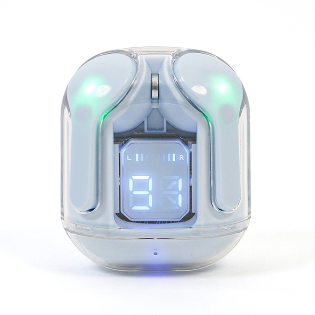 Wholesale Transparent Intelligent Digital  Earphones Gaming In-ear Earphones Stereo Music Bass Earphones