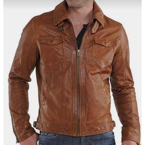 Blouson Racer en Cuir Véritable et Toile 100% Authentique, Imperméable, Coupe-Vent, Respirant, Col Mandarin, Fermeture Éclair, Coupe Droite – Vente en Gros - Product Image 6