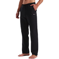 OEM – pantalon de survêtement de Yoga en coton pour hommes, pantalon d'exercice à fond ouvert, pantalon de détente athlétique, pantalon de survêtement ample avec poches