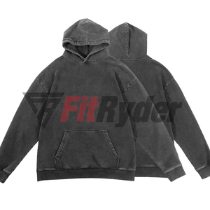 Pulls à capuche en coton avec logo personnalisé en gros avec design personnalisé délavé à l'acide respirant marque privée pour l'hiver prix bon marché - Product Image 5