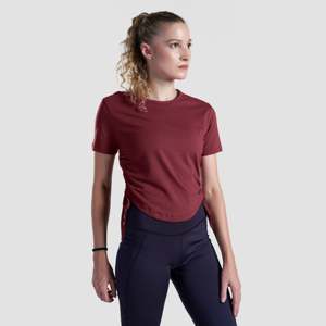 Camiseta Corta Color Borgoña Active Shape, Top Yogalicious con Diseño Elegante - Product Image 5