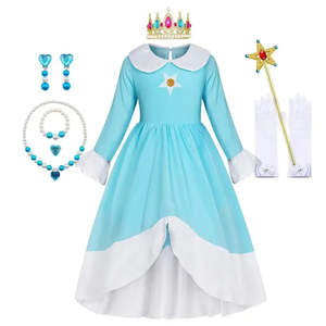 Robe de princesse Rosalina Peach Daisy en Spandex pour les fêtes d'enfants, y compris les costumes - Product Image 6