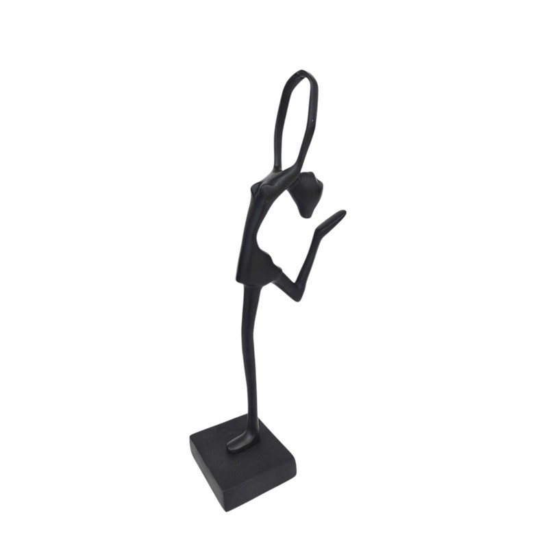 Modern Abstract Black Metal Dancing Figurine