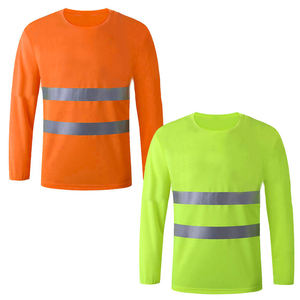 T-shirt de travail à manches longues avec logo personnalisé pour hommes, fabriqué en mélange de coton et de polyester pour les travaux de construction et d'usine - Product Image 6