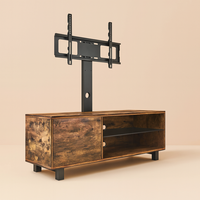 Meuble TV en MDF durable de style antique moderne avec étagères métalliques pour salon, chambre ou villa - OEM et ODM disponibles