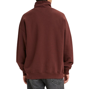 Sudadera con Capucha Dec Oem Streetwear para Hombre, con Cordón Elástico, Bolsillo con Cremallera, Color Borgoña Premium, Cuello Alto Simulado - Product Image 2