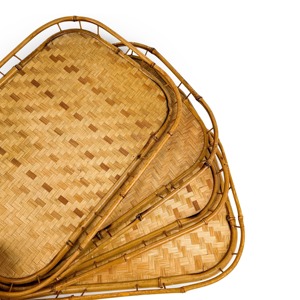 Assiette de présentation en coquillages en rotin artistique, artisanat tissé à la main, décoration de Noël pour la maison et accessoire essentiel pour la table - Product Image 5