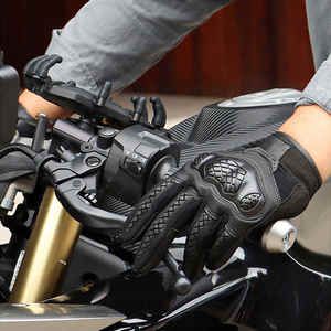 Guantes de carreras de motos y motocicletas Logotipo personalizado Guantes de moto de dedo completo de cuero genuino - Product Image 6