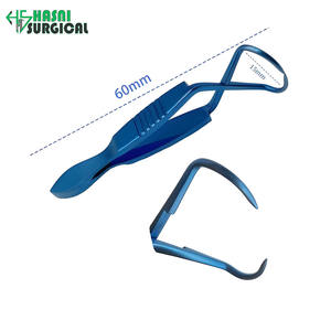 Pinzas Manuales para Toallas, Microscopía, Tela, 95 mm, Acero Inoxidable, Certificación CE, Juego de Instrumentos Quirúrgicos Oftálmicos - Product Image 2