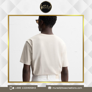 T-shirt 100% coton à manches courtes et col en O pour hommes, séchage rapide, forte demande, design personnalisé, coupe régulière unie - Product Image 4