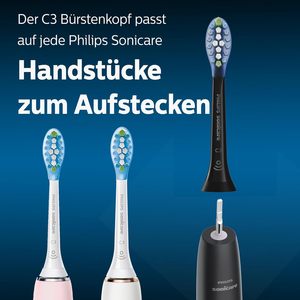 Têtes de brosse de rechange Philips Sonicare Premium Plaque Defence compatibles BrushSync, lot de 4, noir - HX9044/33 - Product Image 3