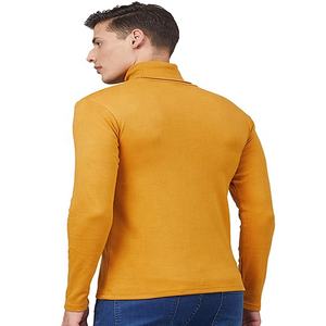 Camiseta de talla grande a la moda de invierno para hombre, colores personalizados, diseño cómodo de suéter de cuello largo, tela de Jersey transpirable de alta calidad - Product Image 3
