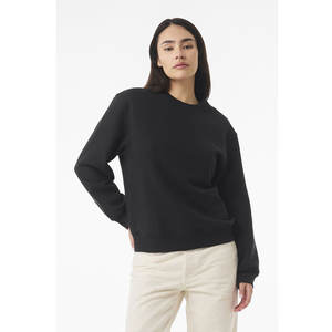 Next Level Apparel Crewneck <b>Sweatshirt</b> Vintage Black 100% Cotton <b>Fleece</b> Custom Logo Printing DTG Screen Printing Winter - Product Image 5