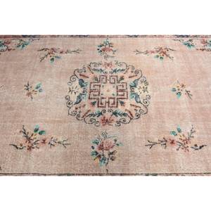 Vintage turc 4x8.6ft grand tapis classique Beige vert Patchwork Design laine matériel Latex Rectangle couloir pour la décoration de la chambre - Product Image 5