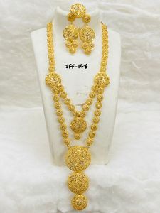 Ensemble de boucles d'oreilles collier en plaqué or 24 carats d'inspiration italienne directement expédié USA France Espagne Turquie Comores Mayotte - Product Image 4