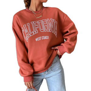 Sweat-shirt à manches longues décontracté sport vintage pour femmes automne grande taille col rond lettre imprimer sweats à capuche personnalisables sweats - Product Image 1