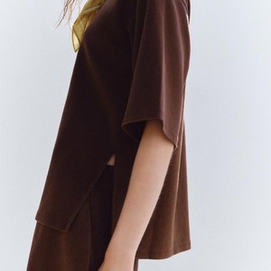 Sudadera con capucha de gran tamaño ecológica para mujer, pantalón con logotipo bordado personalizado, chándales de algodón 100% de lujo, hombro caído, Unisex - Product Image 2