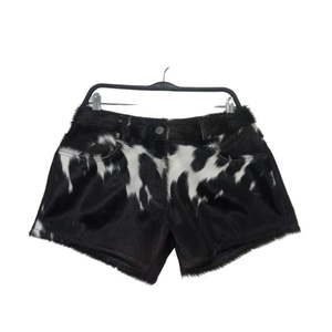 New Style Unique Design Men Cowhide Leather <b>Shorts</b> High Street Style New Solid Color <b>Slim</b> Fit Cowhide Leather <b>Shorts</b> - Product Image 1
