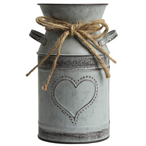 Nouveauté Rustiq boîte à lait en métal avec poignée anti-tache récipient fini galvanisé pour la maison et la ferme, option d'impression personnalisée - Product Image 2