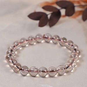 Pulsera de piedra curativa de cristal de cuarzo transparente Natural de 8mm hecha a mano estilo Hada piedra preciosa tallada para meditación - Product Image 5