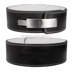 Cinturón de gimnasio de cuero de vaca ajustable personalizado unisex, equipo de seguridad de fitness de protección OEM Powerlifting, superventas - Product Image 2