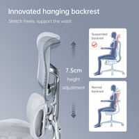 Chaise de bureau ergonomique moderne en mesh SIHOO S300 avec accoudoirs réglables 6D