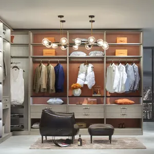 Man Clothes Storage Cabinet Walk In Closet Bedroom Small Closet Wooden Customized Wardrobe