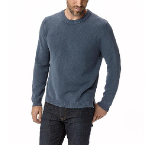 Pull-over personnalisé à col rond en O de qualité supérieure pour hommes, tricoté de couleur unie, de fabricant direct d'usine du Bangladesh pour l'hiver - Product Image 1