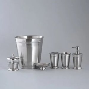 Antique Copper Metal <b>Bathroom</b> <b>Accessories</b> Handcrafted Soap Dispenser Buckets Use in Hotel <b>Bathroom</b> <b>Set</b> - Product Image 3