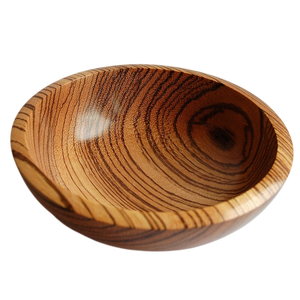 Bol de service en bois massif fait à la main écologique polyvalent pour les fêtes - Product Image 3