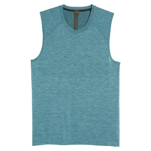 Camiseta sin mangas de algodón de verano de alta calidad OEM para hombre, camiseta de gimnasio de punto transpirable de estilo informal para gimnasio - Product Image 5