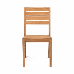 Sillas de comedor de madera de teca contemporánea, cómodo asiento de listón de madera para el hogar, oficina, escuela, apartamento, parque, gimnasio, uso Exterior - Product Image 2