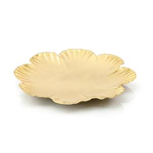 Nouvel arrivage de plateau décoratif Texture d'avion design assiette à dîner en métal plat rond à dessert vaisselle de table plateau à gâteaux - Product Image 4