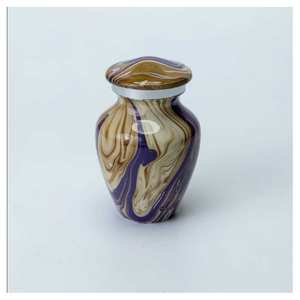 Urne de crémation de style européen en aluminium blanc pour animaux de compagnie et cendres de bébé urne funéraire artisanale qualité d'exportation de l'Inde - Product Image 5