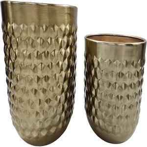 Macetas modernas de metal dorado, material de latón y cobre para decoración de balcón de jardín para el hogar, jarrón de suelo para boda o Pascua - Product Image 4