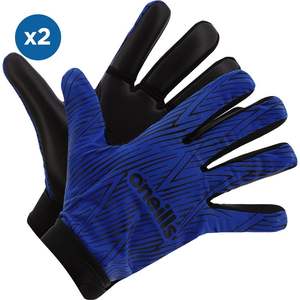 Gants de protection sportifs en cuir O'Neills Gravity 2-Pack unisexe GAA, couleurs Royal/Noir, tailles S/M/L - Product Image 1