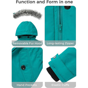 Veste matelassée d'hiver pour femmes, moderne et tendance, unie, respirante, en tissu tissé, coupe-vent, construction isolante - Product Image 3